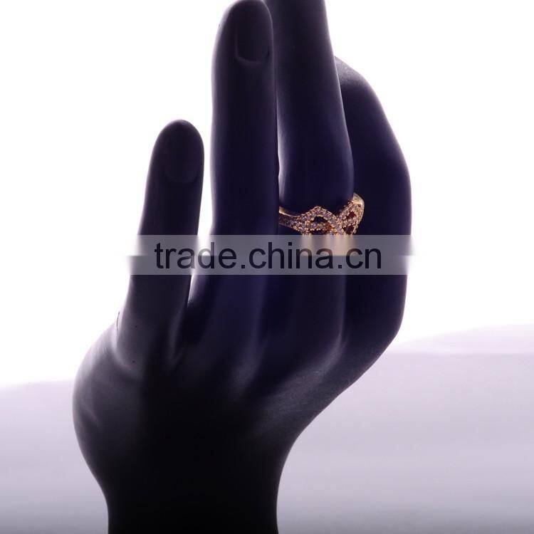 >>>2016 YIWU T&J women fashion Korean style rings gold plated infinity shape rhinestone crystal rings for lady/