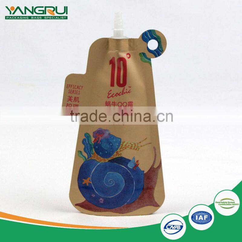 laminated aluminum foil bag stand up pouch with spout