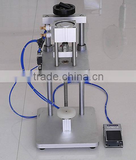 Semi-automatic perfume bottle crimper, pneumatic capping machine