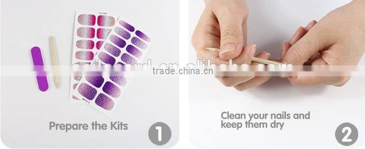 Free Sample Nail sticker Custom 3D nail sticker