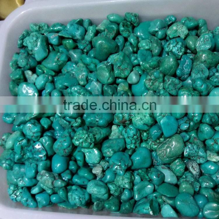 wholesale natural turquoise gravel small rough stone for home decor