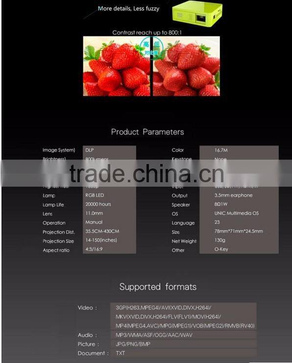 wholesale UC50 DLP mini Projector Full HD 1080P Home theater projecting camera LED video home Multimedia Video