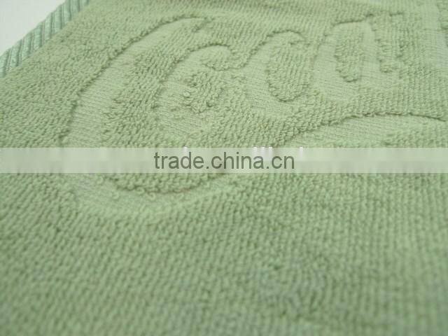 Cream Green Embossed Jacquard Tea Towel