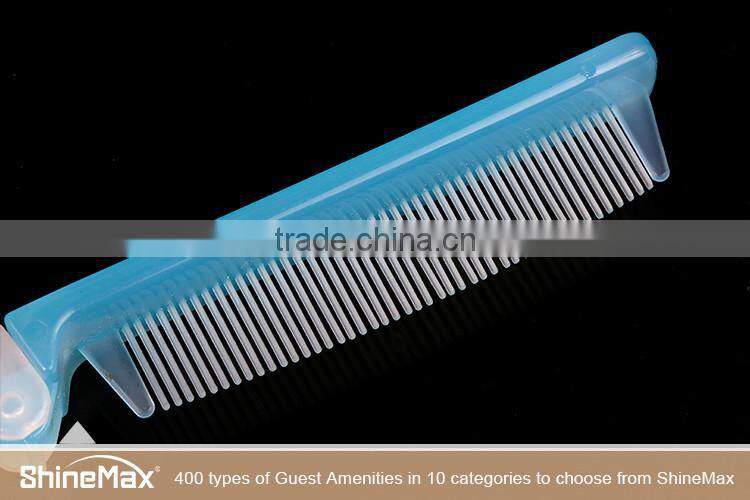 Black color hotel foldable massage comb for women beauty massage hair brush