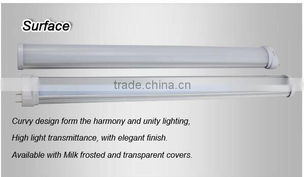 Alphogo 417mm 2G11 LED tube lighting 18w ,factory wholesell 2G11 LED tube with 2G114 pins Lamp replacment