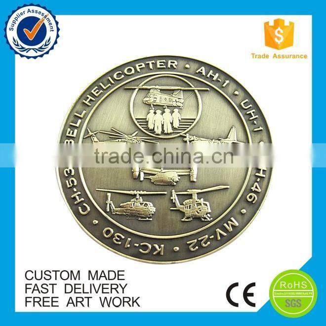 Good quality zinc alloy challenge metal coin for sale