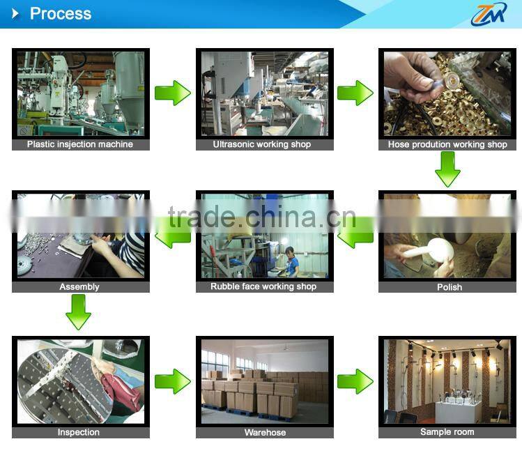 TM-2409 ultrathin 3 functions plastic hand shower bathroom chrome button shower head