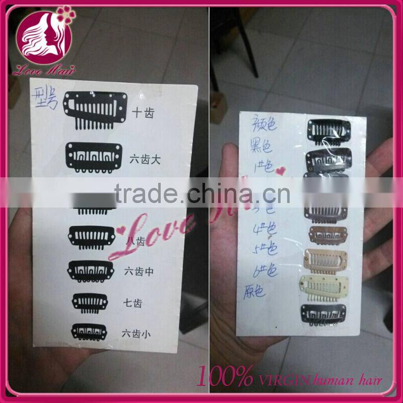 Overnight shipping Cheap 100% Peruvian human virgin blonde hair clip in hair extensions for white women