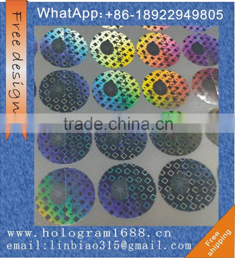 Custom made 3d hologram tamper proof sticker for certificate stickers