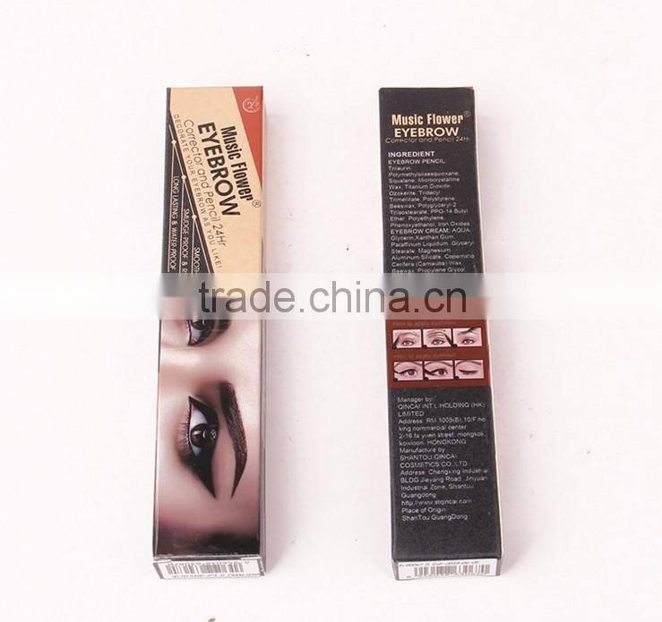 Music Flower Double-end Dye Eyebrow Cream 3 Colors Eyebrow Pencil Multifunction Longlasting Waterproof Eyebrow Extension Kit