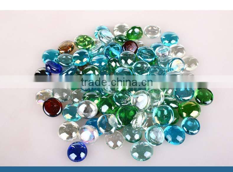 popular flat glass marbles,glass gems for decoration
