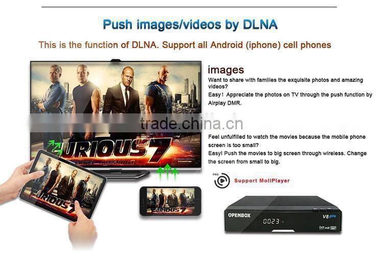 Full HD 1080P free porn video V8 Pro combo satellite receiver iptv set top box