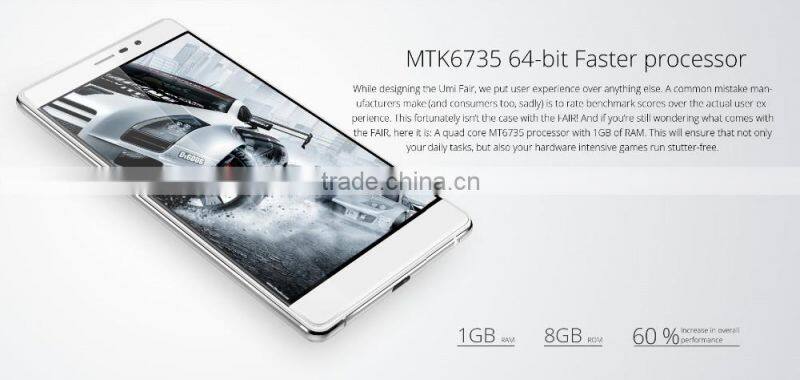 FingerPrint 5.0" UMI FAIR MTK6735 Quad core Dual SIM 4G FDD-LTE mobile phone