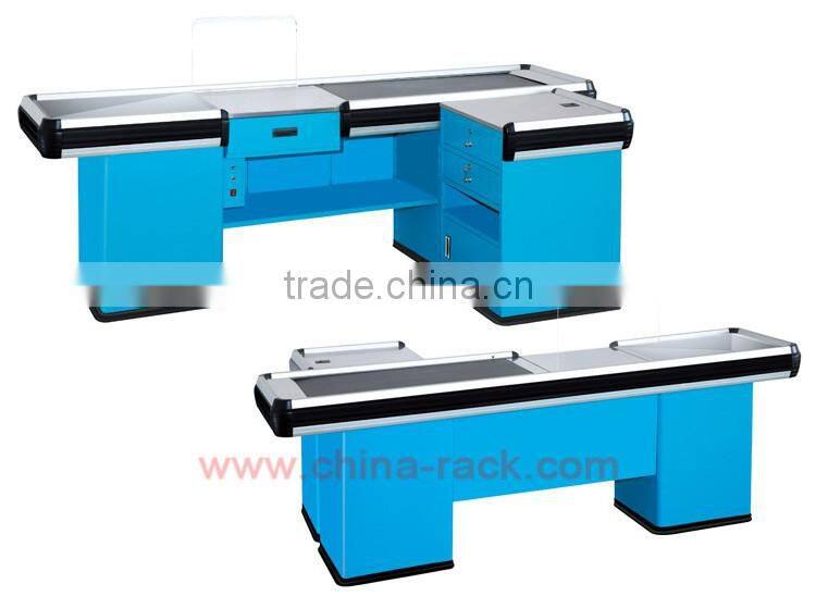 Supermarket Checkout Counter with Sign for Sale