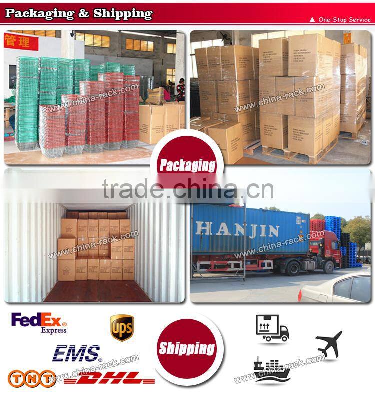 Good Quality 26L Double Handle Red Plastic Shopping Basket