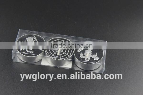 Black and sliver glitter halloween Tea light, halloween spider light, witch and ghost tea light