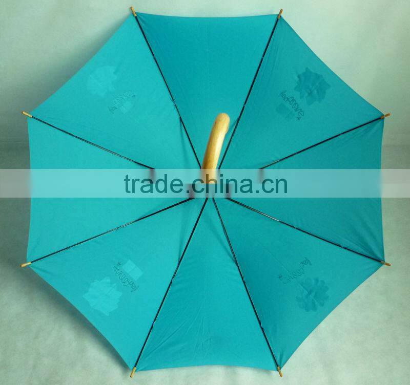 23" wooden shaft and handle umbrella rain umbrella