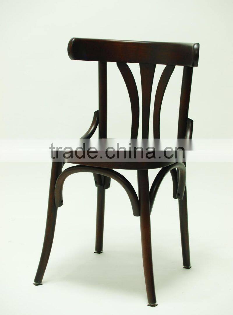 Wooden design coffee shop arm chair