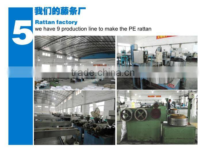 Aluminium commercial for restaurant wicker dining table and chair