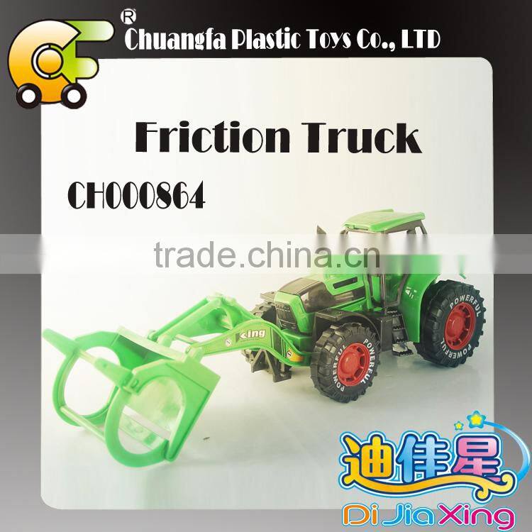 2015 good quality plastic friction farm tractor toys for kid