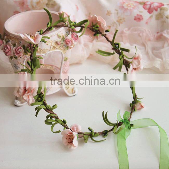 Fabulous hand-made girls flower head garlands for Wedding Prom Party And Christmas Decoration