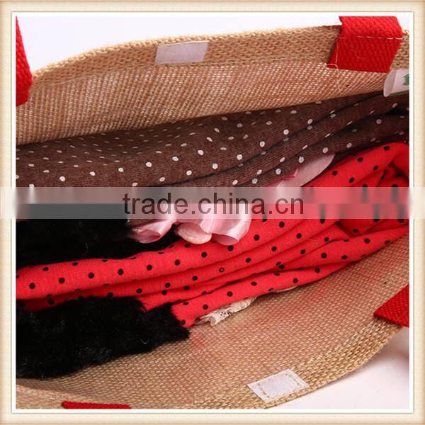 Simple design without printing dye jute tote bags