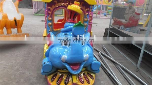 Electric train for kids used amusement park rides elephant track train for sale
