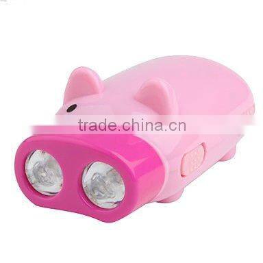 Pig Squeeze Charge Dynamo Led Flashlight