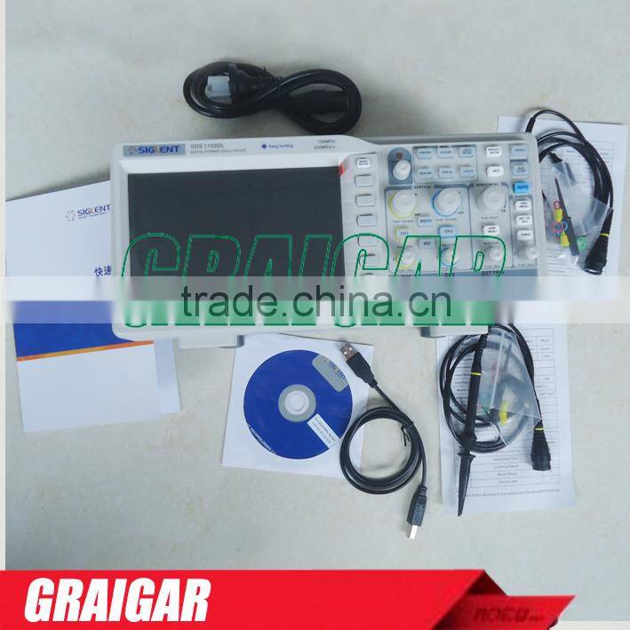 Siglent 100MHz SDS1102DL Digital Storage Oscilloscope 2 channels 7"display 32Kpts memory depth 500Msa/s
