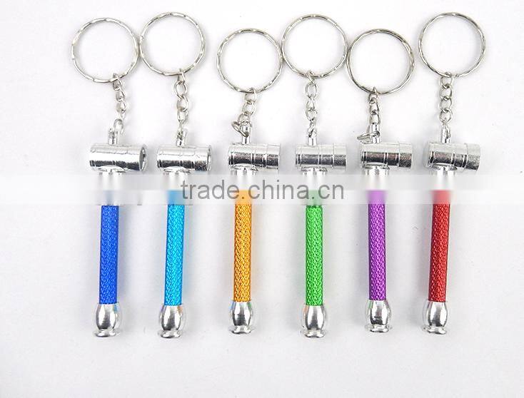 mini small keychain cheap aluminum smoking pipe for promotion