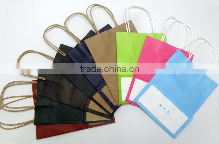 Custom logo Paper Bag In Stock Cheap Kraft Paper Bag Manufacturers
