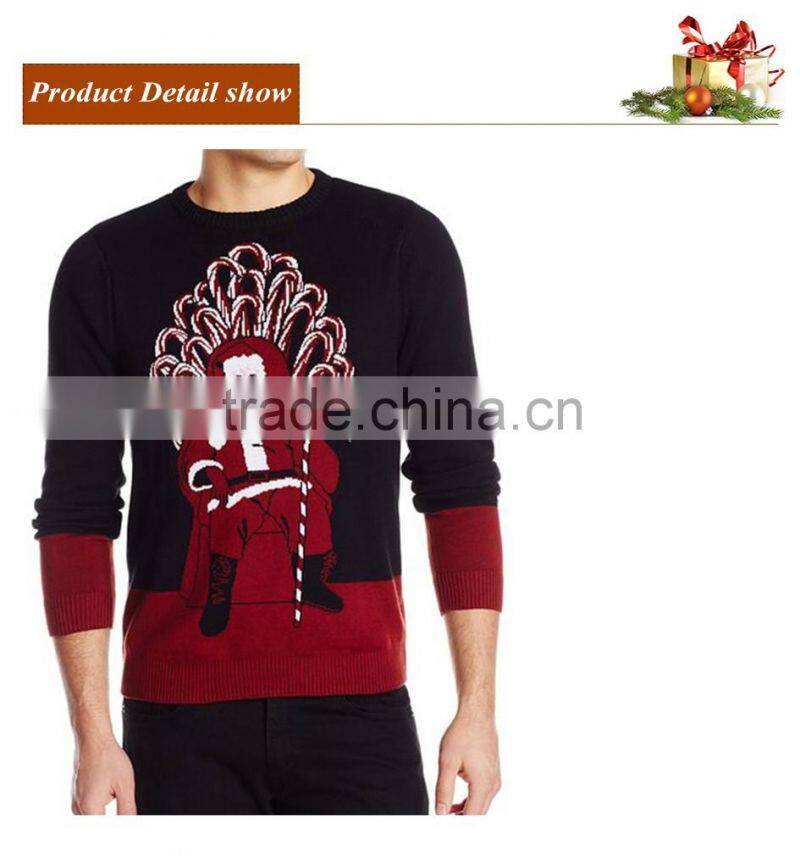 16FZCS28 high quality cotton made christmas pullover christmas sweaters for men