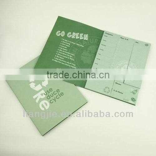 Recycled Notepad with Colourful Neon Strips Sticky Pad