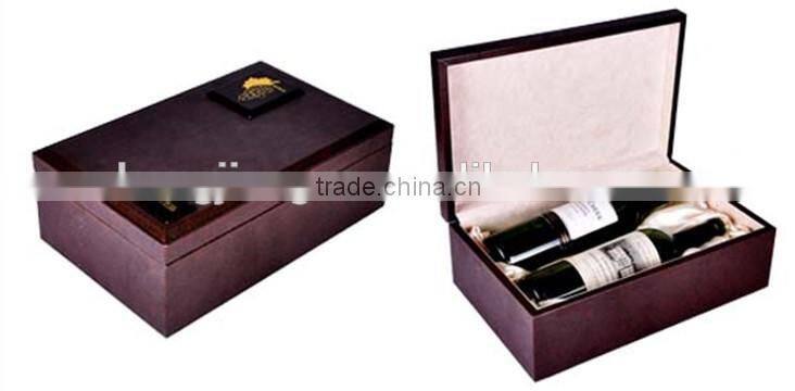 high luxury leather wine bottle box