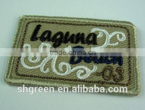 Computerized cotton flat embroidery badge