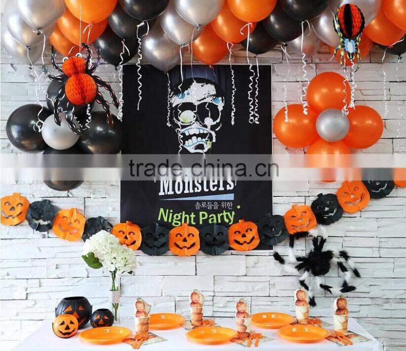 Halloween Party Supplies Paper Decorations Halloween Purple Vampire Bats Foil String Decorations