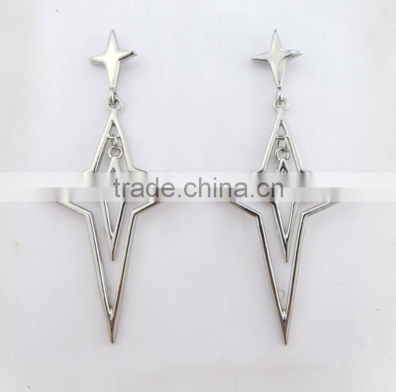 2015 high quality double star design earring