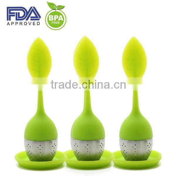 Leaf Tea Infuser Silicone Bottle With Tea Strainer