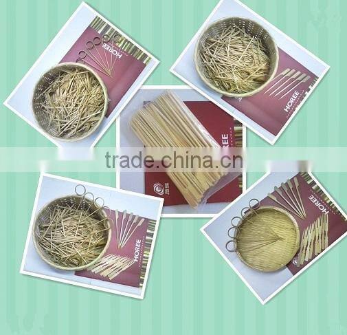 12cm healthy bamboo made disposable mini fruit fork