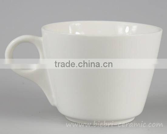 Plain White Food Safety Tea Coffee Mugs Cups Ceramic Porcelain With Decal Artwork Customized Design