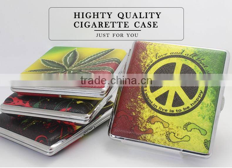 Leather Pocket Cigarette Tobacco Case Box Holder