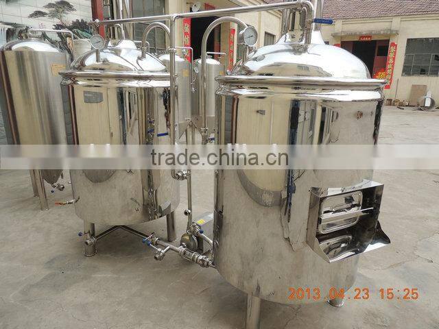 500L beer brewing equipment, used at bar, restaurant, made by red copper, SS material
