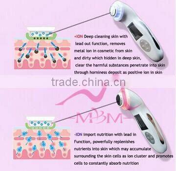 Home use LED Massager with 3 color light ultrasonic face lift device