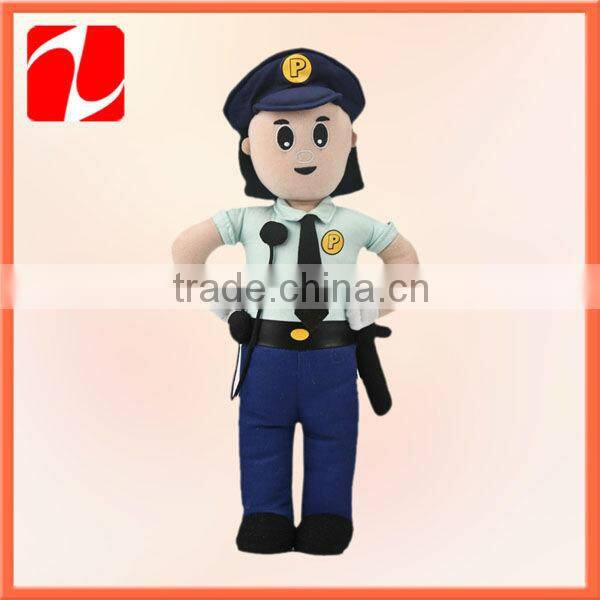Funny policeman costumed plush toy