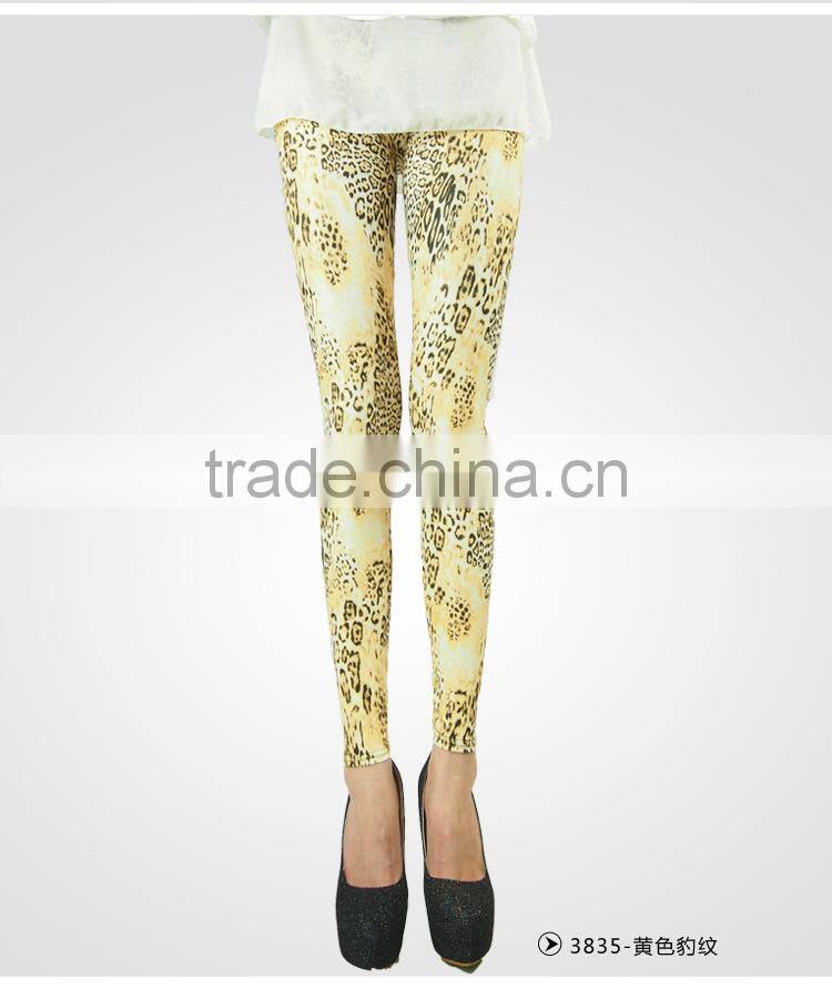 Women`s Striped Leopard Print Slim leg Footless Ladies Leggings