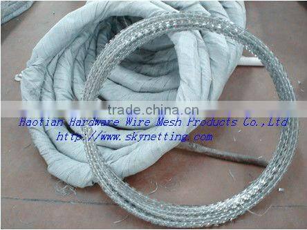 Hot dipped galvanized razor barbed/powder coated wire(anping manufacture high quality and low price)