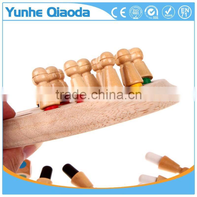 OEM custom kids intelligence wooden education toy play chess game