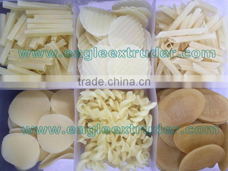 Jinan Eagle DP75 200-300/h 2D and 3D wheat and potato and corn snack pellet chips extruder machine production line