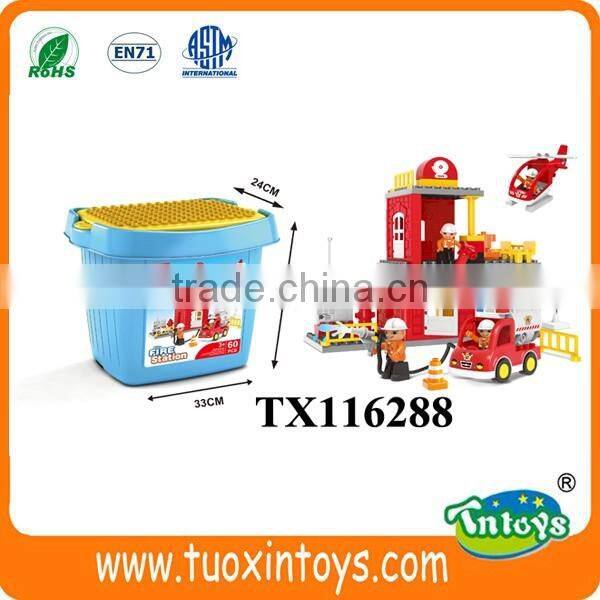 Diy Children Toys City Police Station Building Blocks Barrel Packing