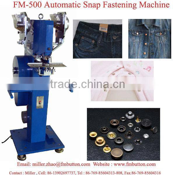 plastic snaps button fastening machine